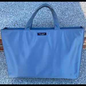 Vintage Blue Kate Spade Nylon Pewter Hand Bag